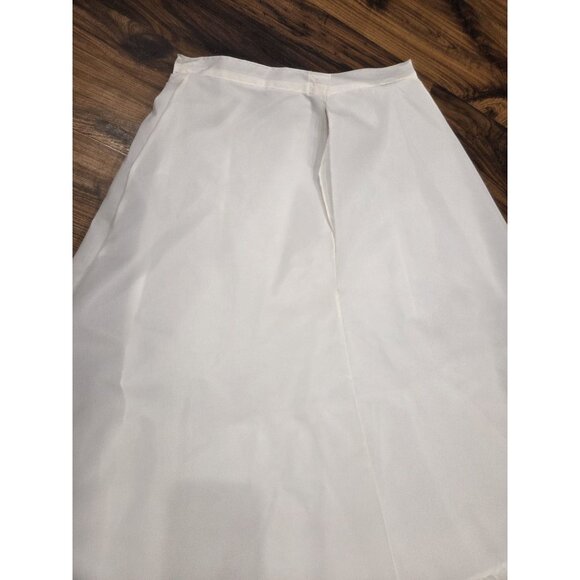 White Lace Petticoat Tulle Underskirt Side Closure 26” Waist Small - Picture 7 of 10